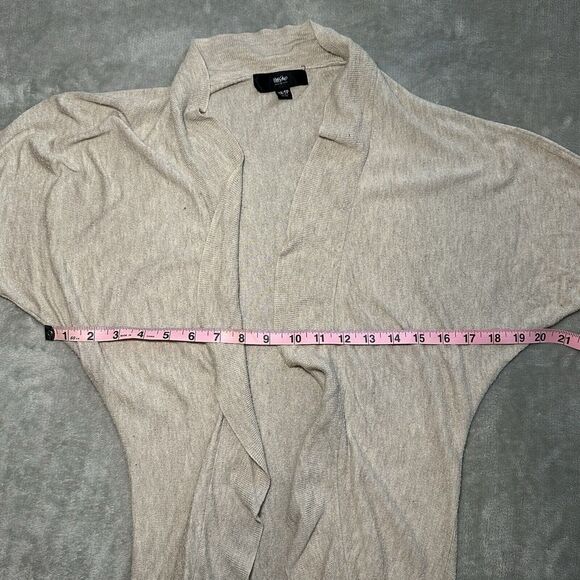 Mossimo Open Front Cardigan Women Size XS Cream Ruffle Knit Preppy Academia Y2K - Picture 5 of 11